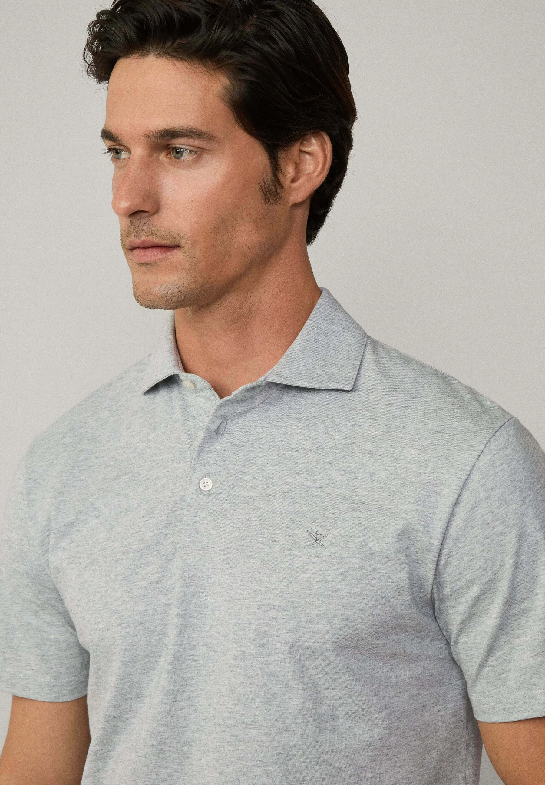 Camisa Polo Pima - Cinza