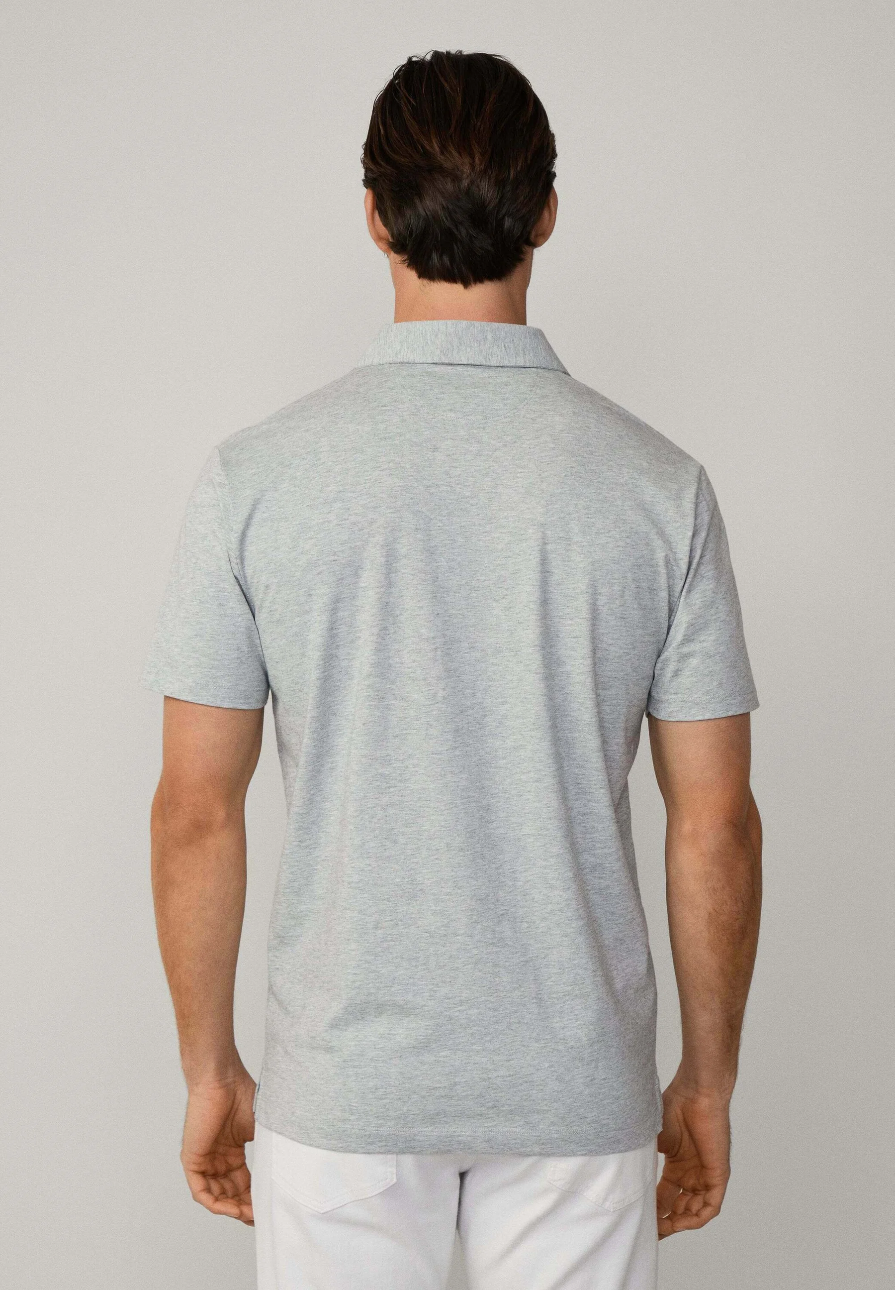 Camisa Polo Pima - Cinza