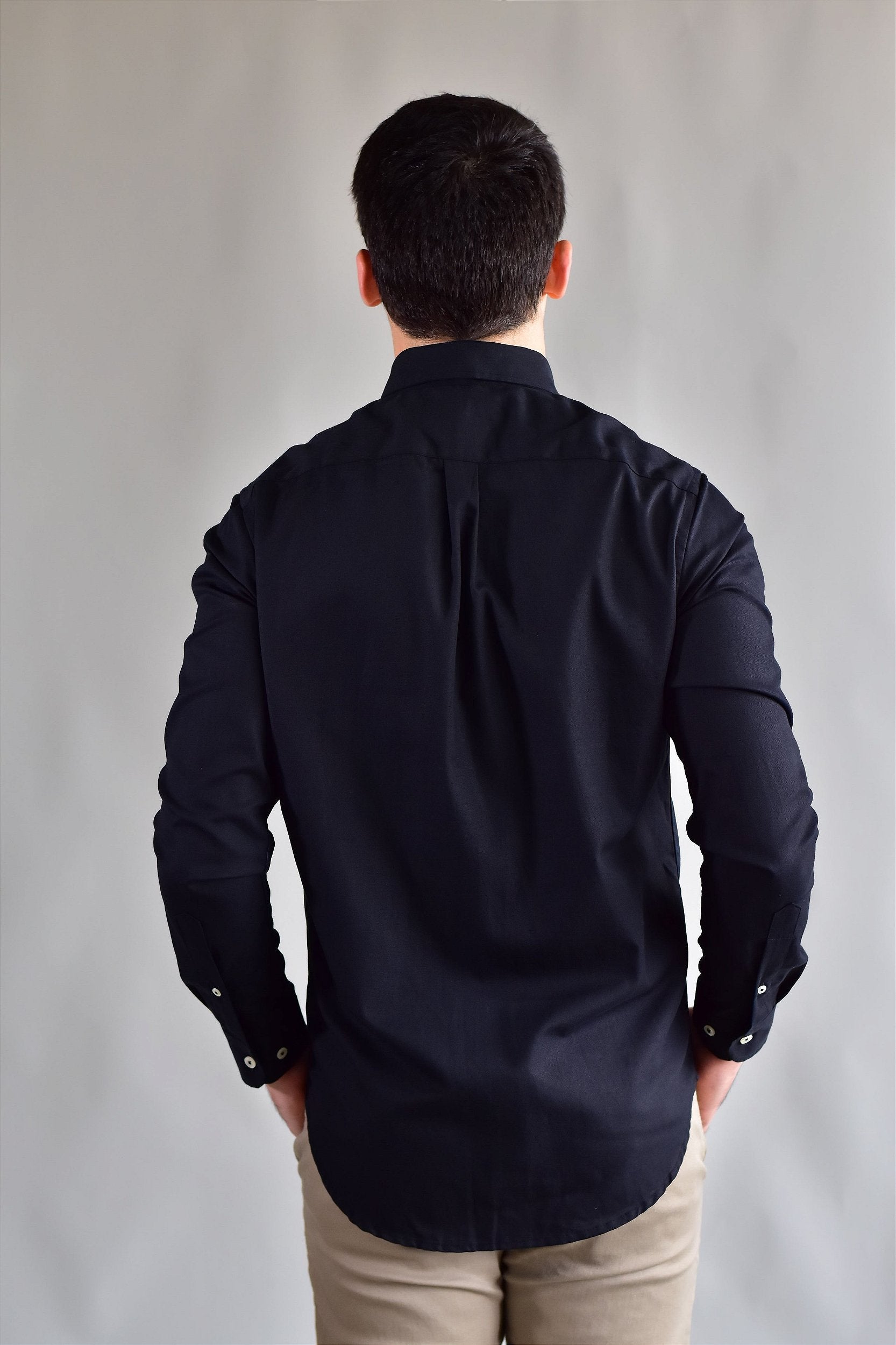 Camisa Social Lisa RL Manga Longa - Preta