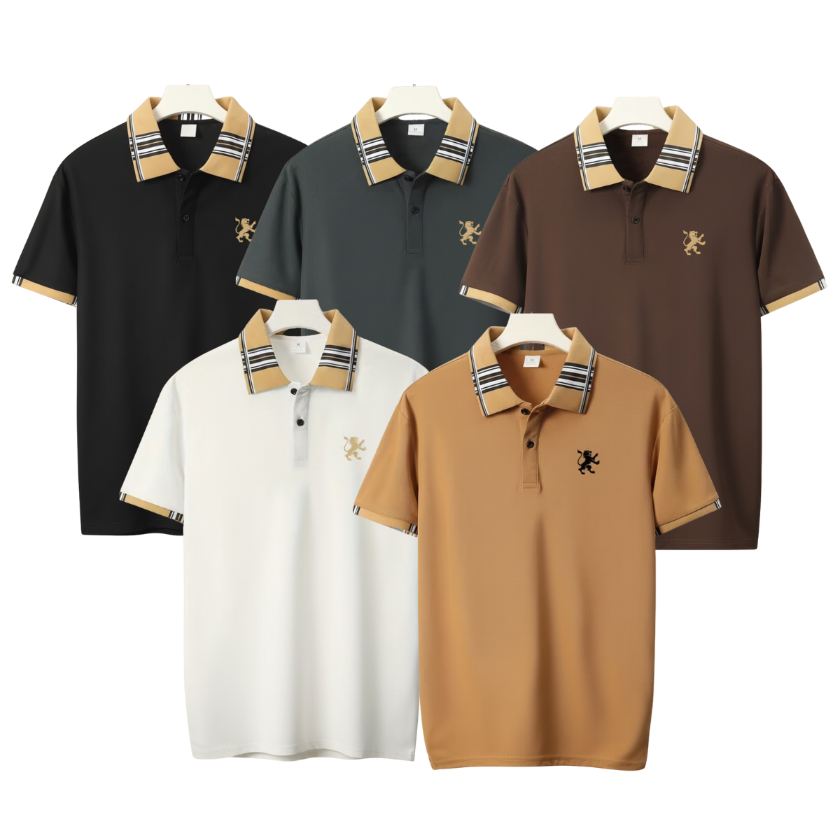 Kit 5 Camisas Polo Lion Tech