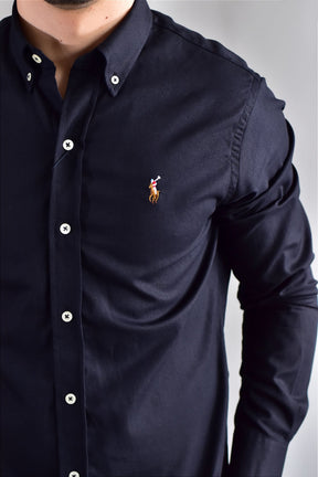 Camisa Social Lisa RL Manga Longa - Preta